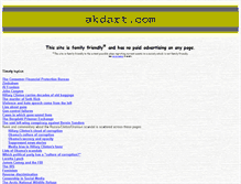 Tablet Screenshot of akdart.com